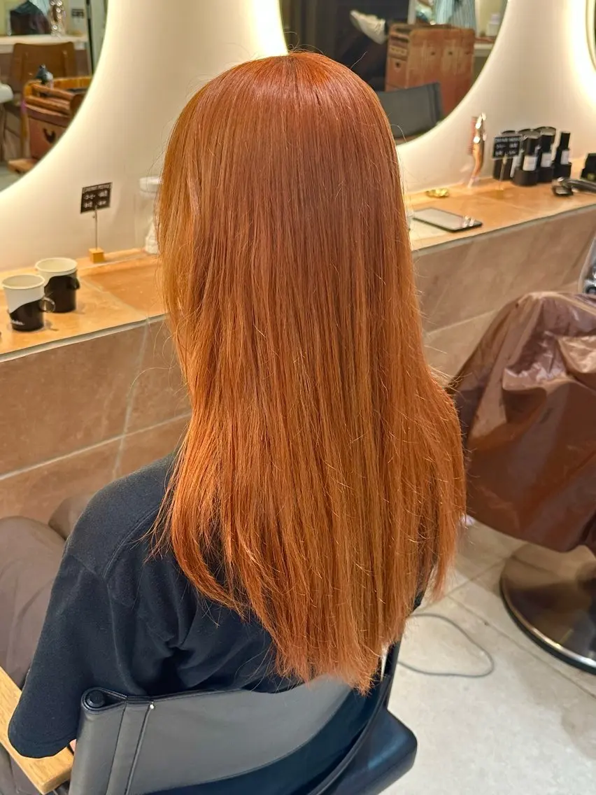 ロング カラー ヘアカラー 横浜⭐️カラー モデル🌻あみ🌻のヘアスタイル