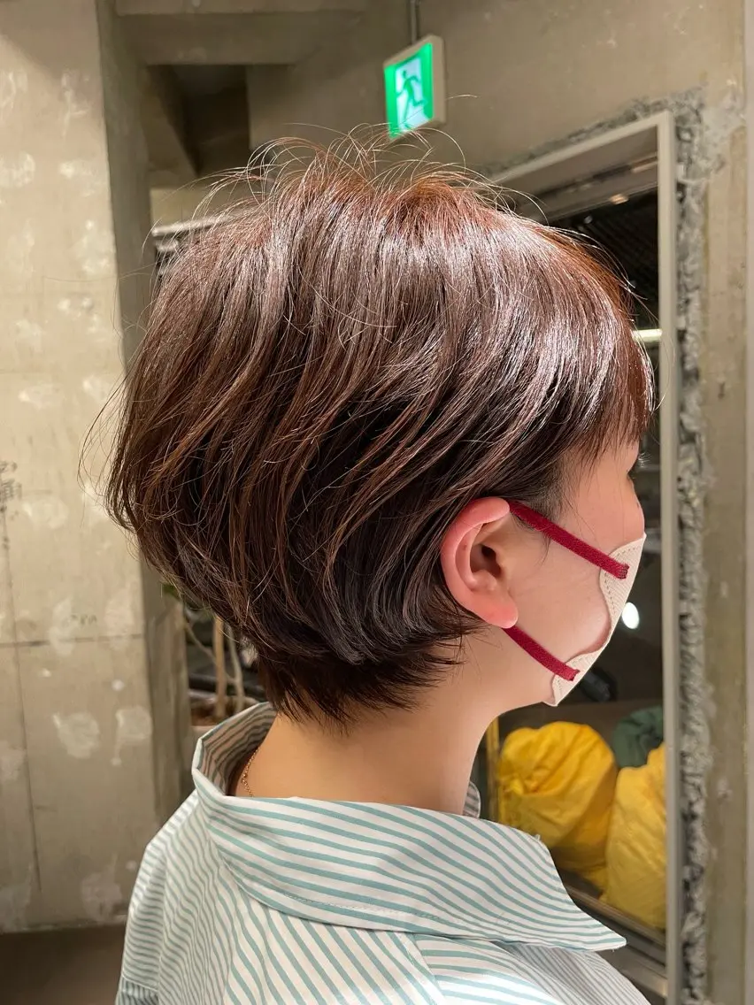 ショート 似合わせパーマ カラー/ゼンのヘアスタイル