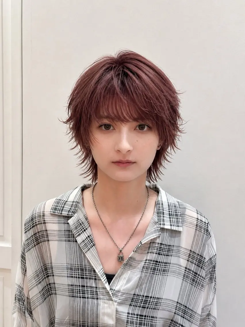 ショート ウルフカット カット ヘアカラー メンズ似合わせカット 美髪矯正 ミツキのヘアスタイル
