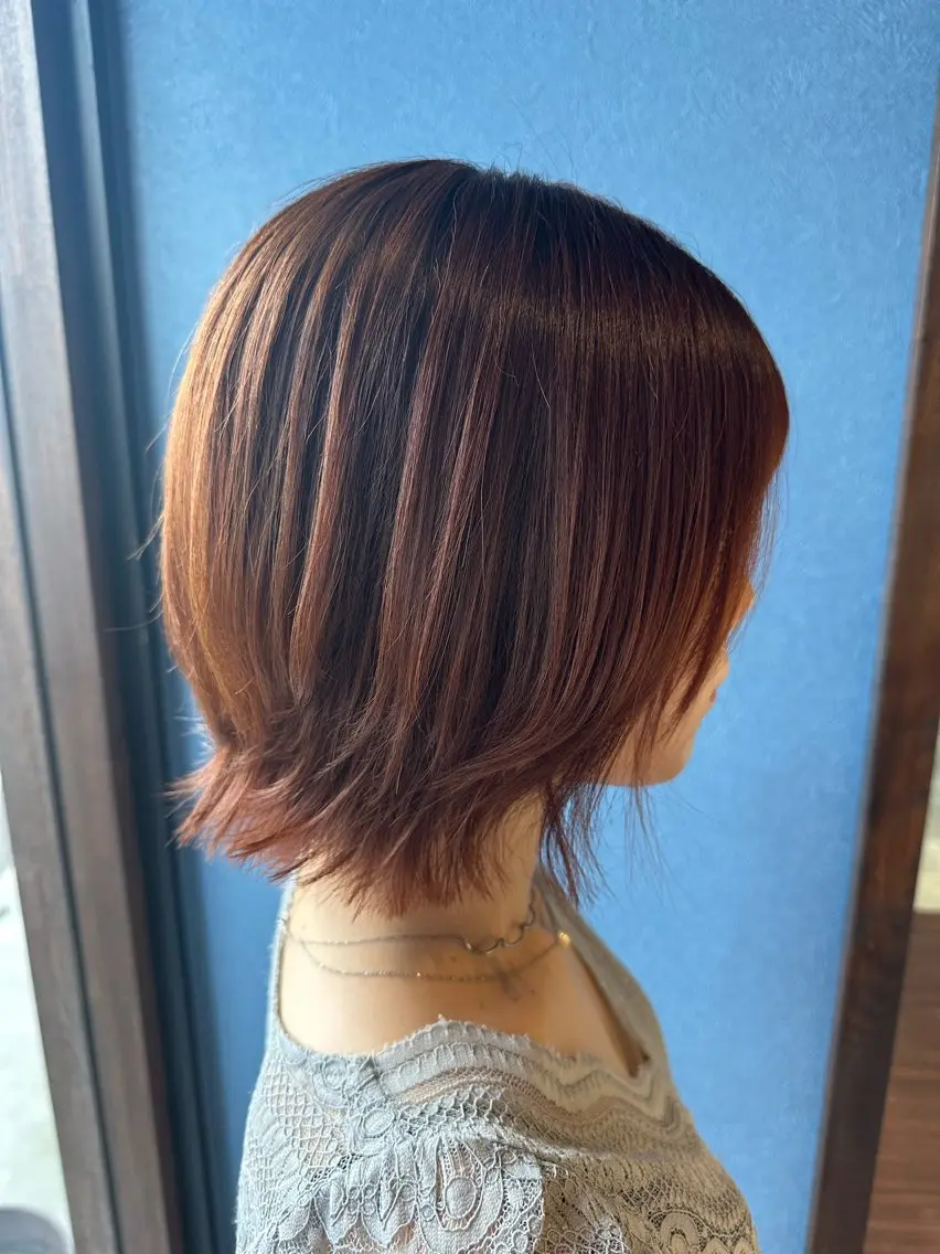 ミディアム カット ヘアカラー 🎀Kubu🍀 Natsumu🎀のヘアスタイル