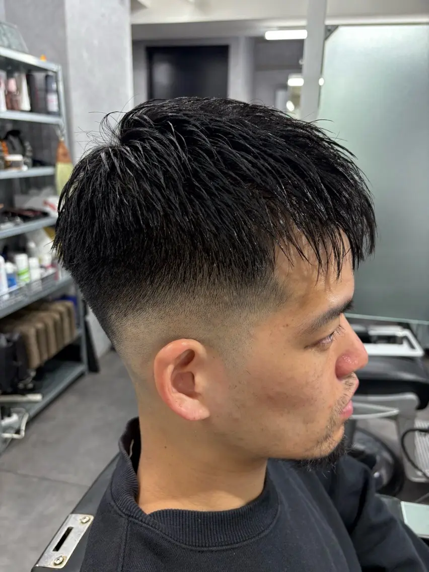 ショート カット パーマ 本間 颯太のヘアスタイル
