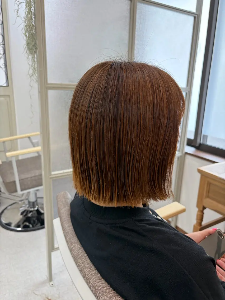 切りっぱなしボブの写真