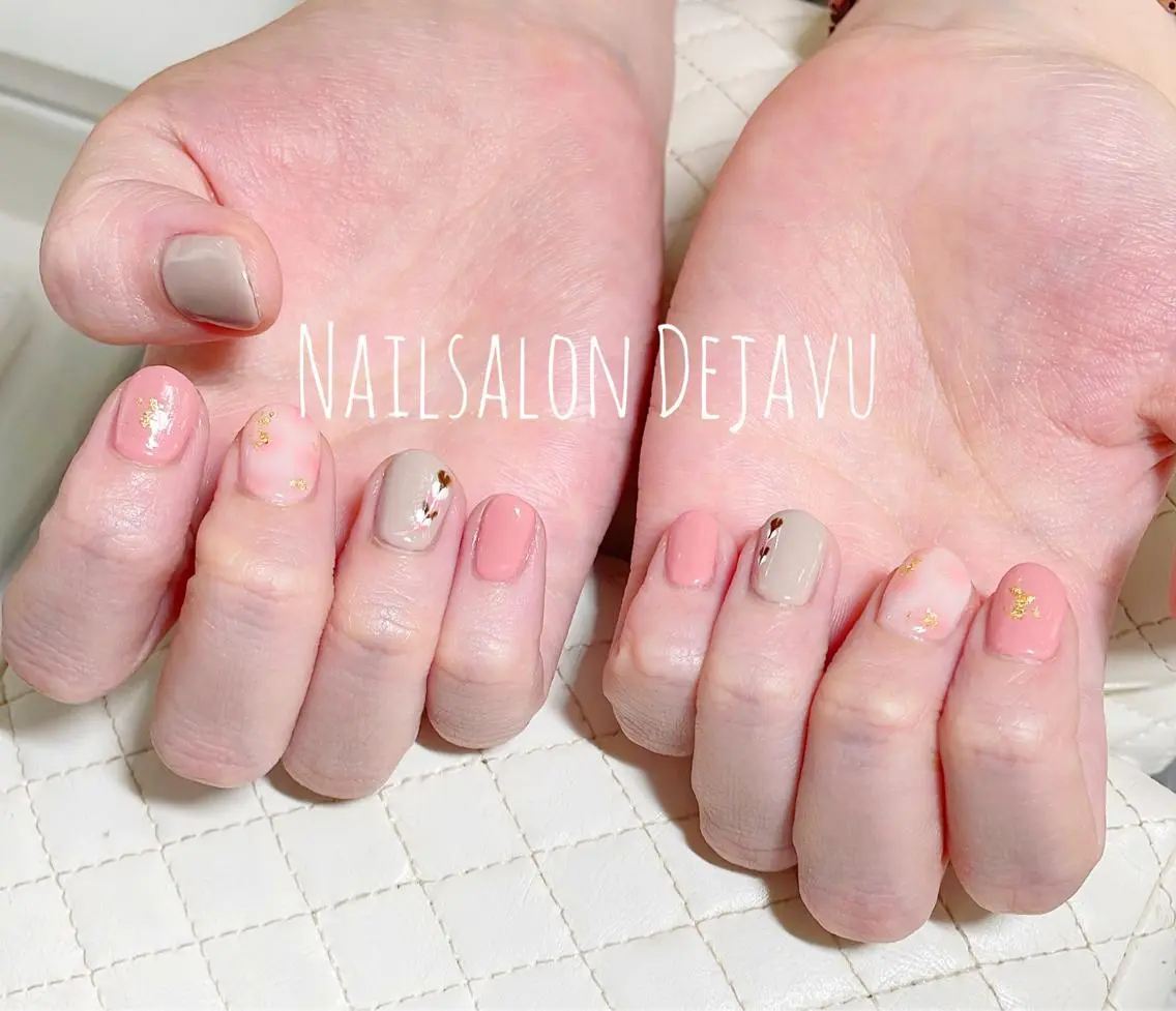 ネイル アートネイル ジェルネイル シンプルネイル バレンタイン Nail salon Dejavu 🌿のネイルデザイン
