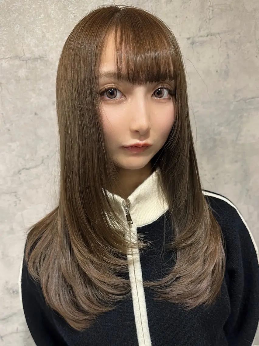 ロング カラー ブリーチ ダブルカラー ブリーチなしカラー レイヤーカット カット ヘアカラー トリートメント レイヤー/ウルフ ハイトーンhiroのヘアスタイル