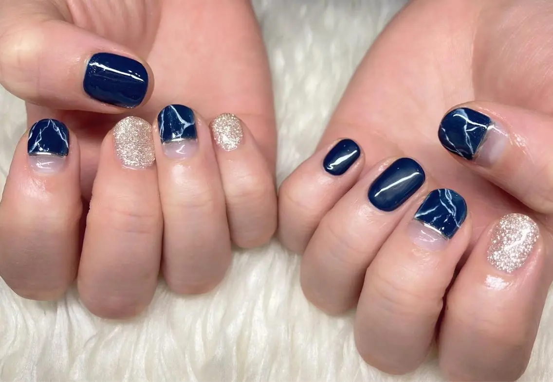 ネイル ジェルネイル 韓国ネイル 大理石ネイル(マーブル) ニュアンスネイル パラジェル ハンドネイル Nail&eye Belire 新宿のネイルデザイン
