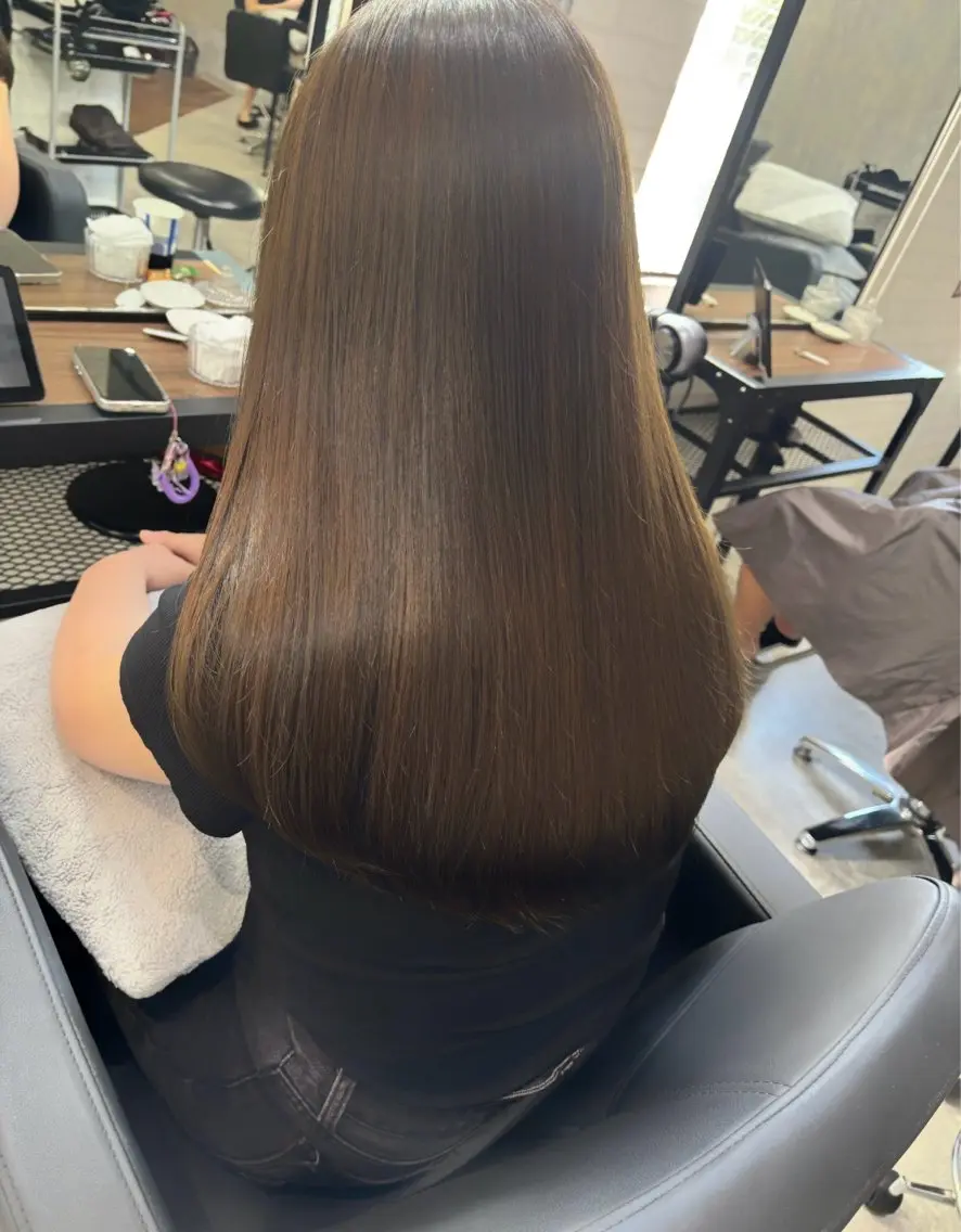 ロング カラー ヘアアレンジ カット ヘアカラー トリートメント kei🤎ベージュ /透明感カラー/博多のヘアスタイル