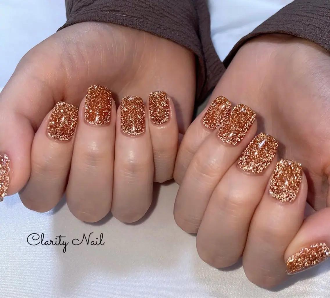 ネイル フラッシュネイル ラメ(グリッター) ワンカラーネイル ハンドネイル Clarity Nailのネイルデザイン