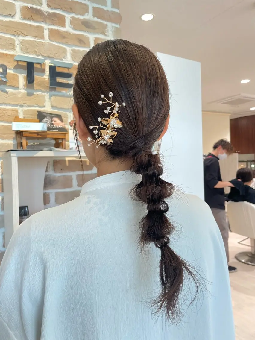ロング ヘアアレンジ 結婚式・ブライダル san _のヘアスタイル
