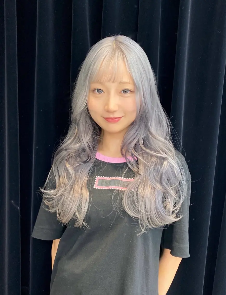 ロング カラー シルバー ホワイトシルバー JILL🌟 せいゆのヘアスタイル
