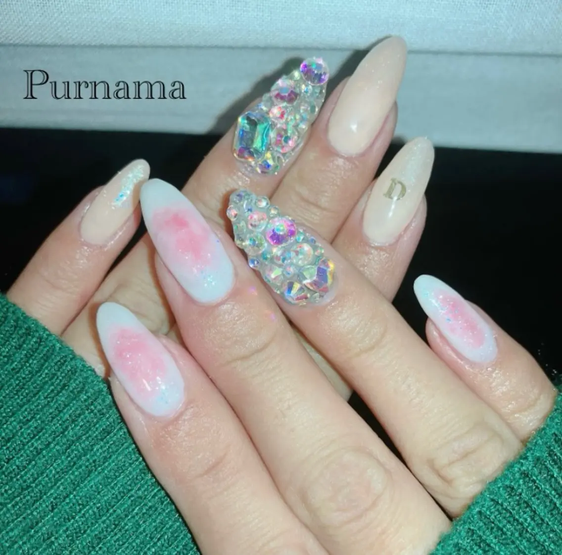 ネイル チークネイル Purnama あきのネイルデザイン