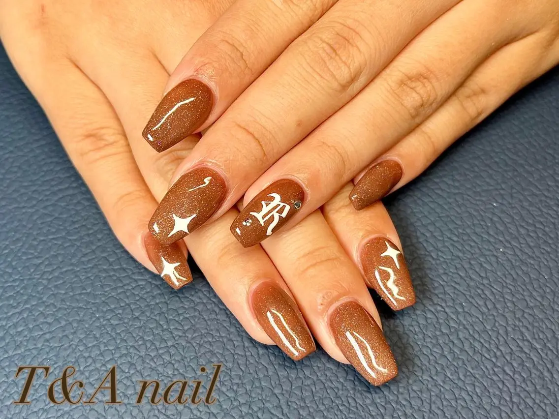 セミロング ネイル 長さ出し ジェルネイル ニュアンスネイル ワンカラーネイル スカルプネイル T&A nailのネイルデザイン