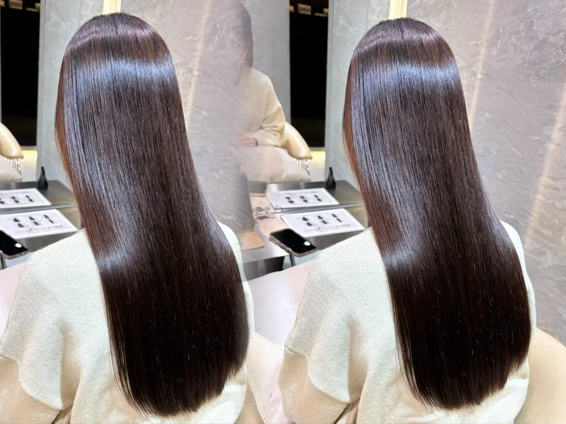ロング カット ヘアカラー 縮毛矯正 トリートメント ✵髪質改善 レイヤー 佐藤琉好✵のヘアスタイル