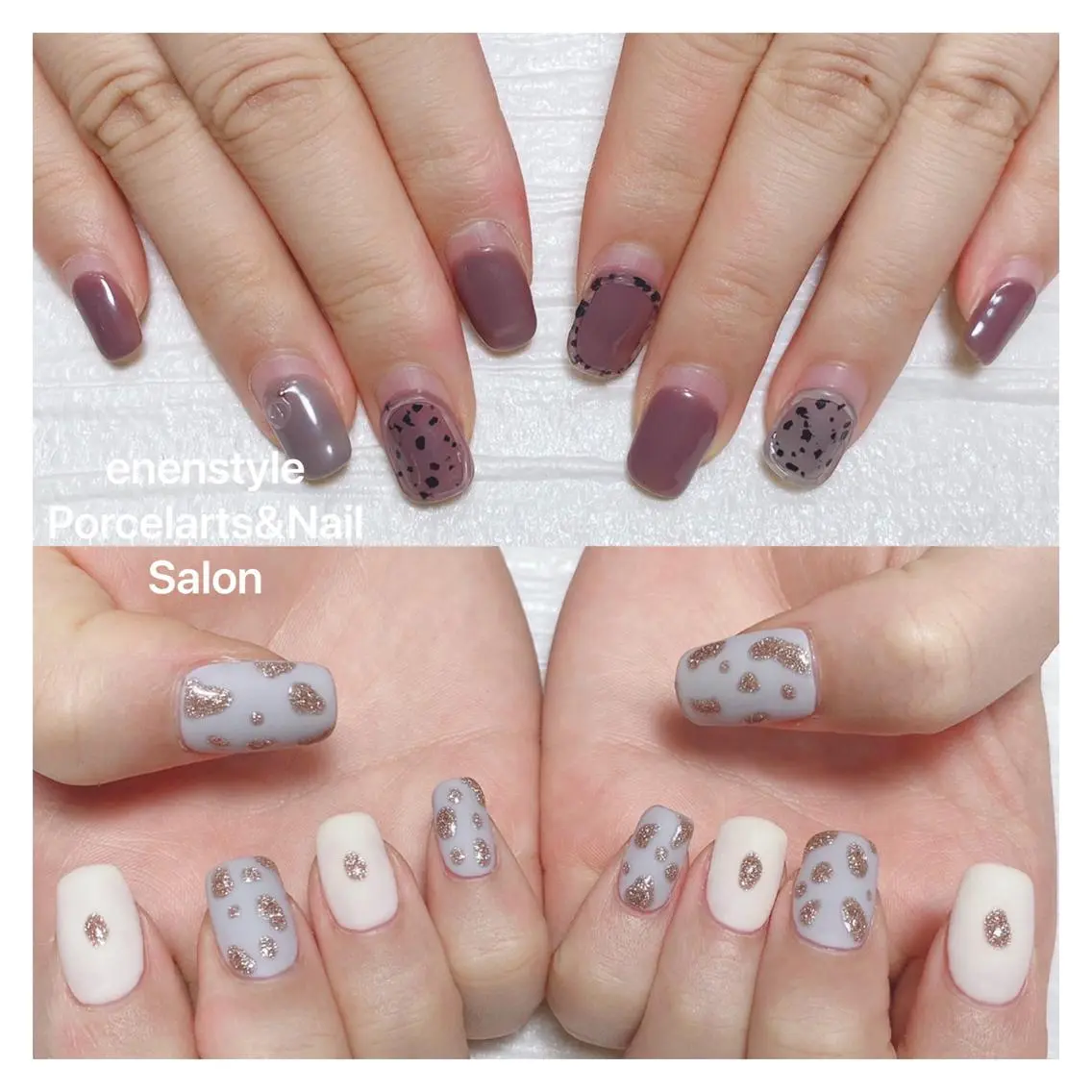 ミディアム ネイル ハンドネイル 🐾enen style 🐾のネイルデザイン
