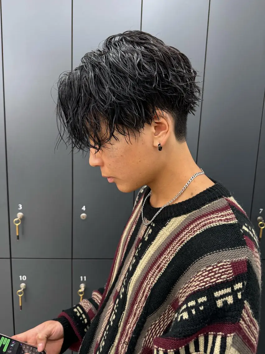 パーマ メンズ メンズパーマ ツイストスパイラルパーマ スパイラルパーマ 名古屋/ショート /縮毛矯正のヘアスタイル