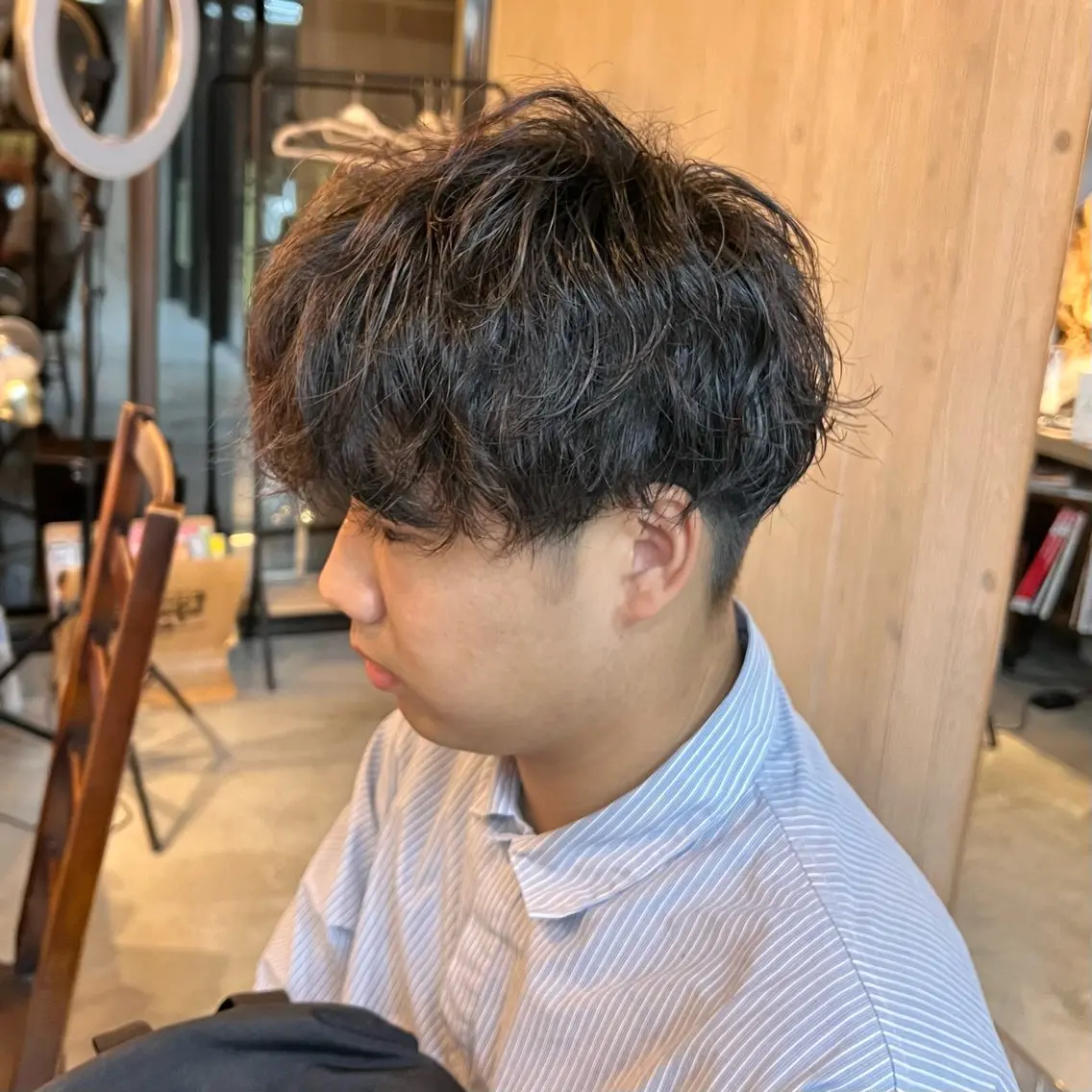 メンズ メンズパーマ オオバヤシ マホのヘアスタイル