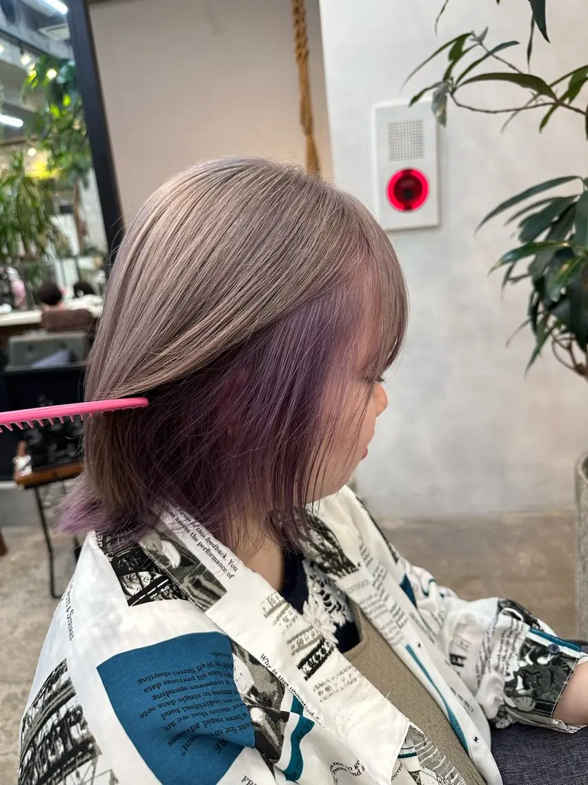 カラー ブリーチ デザインカラー インナーカラー 川口開世 cutのヘアスタイル