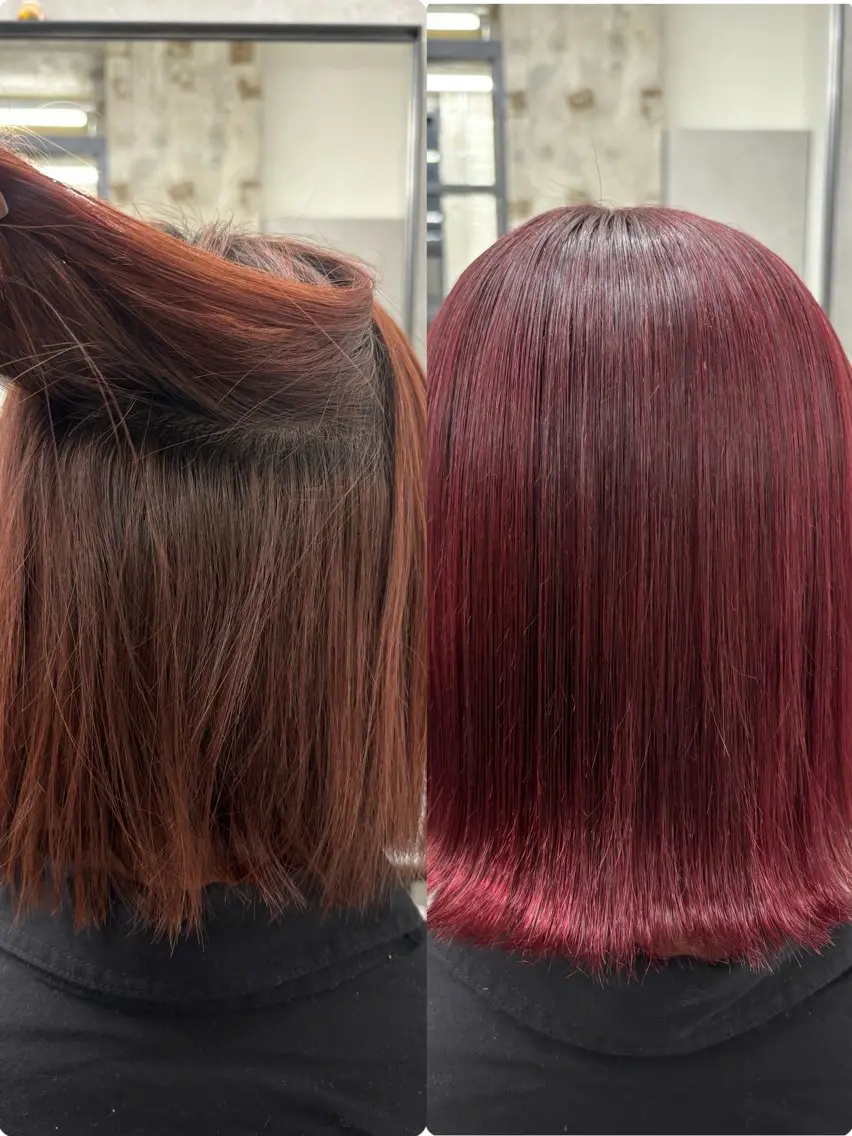 ミディアム カラー ブリーチ ブラウンカラー ピンクカラー ピンクブラウン 髪質改善 カット ヘアカラー 縮毛矯正 トリートメント すぐ巻ける縮毛矯正 🍀勝倉　麗のヘアスタイル