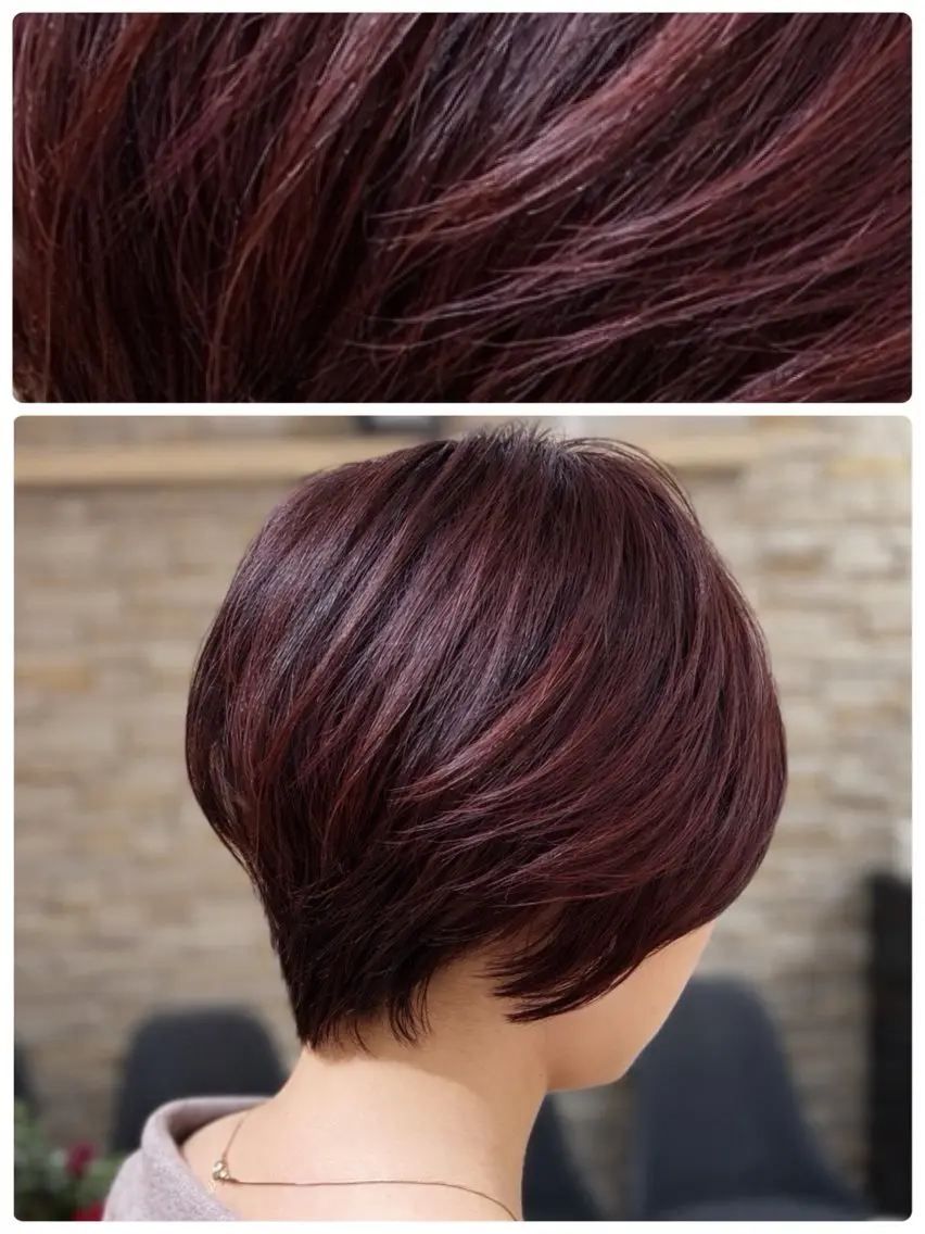ショート 丸みショート ショートヘア カット ヘアカラー マネージャー× 髪質改善×ウルトワのヘアスタイル