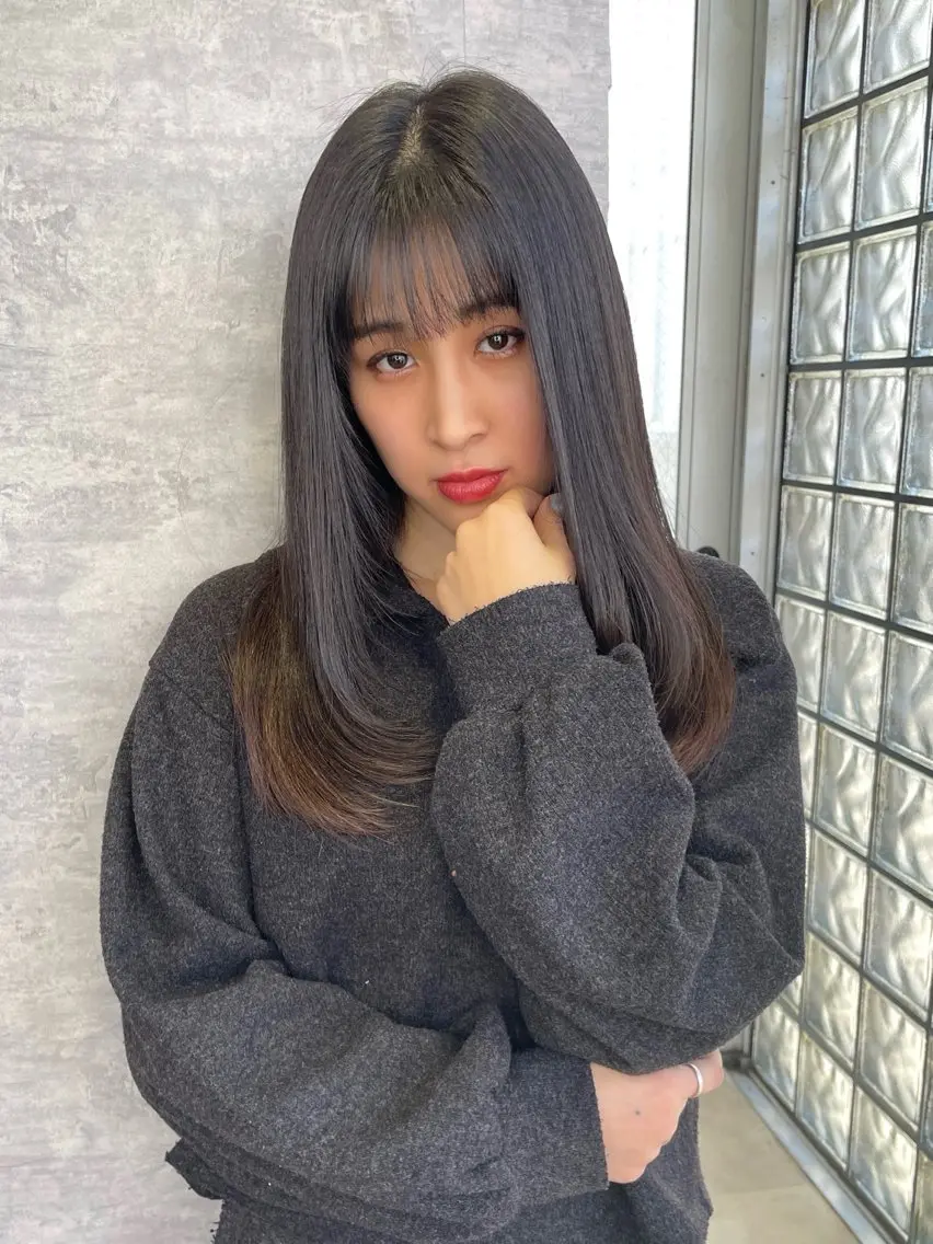 ロング くびれヘア 韓国風ヘア レイヤーカット あいう えおのその他イメージ