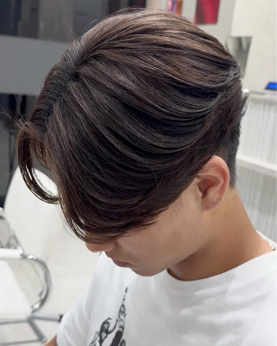 パーマ メンズ カット 縮毛矯正 毛流れ/メンズパーマ kanata/溝の口のヘアスタイル