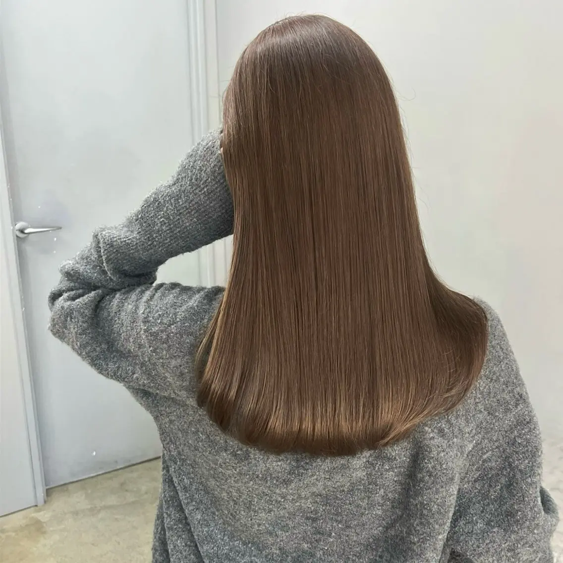 セミロング カラー カット ヘアカラー トリートメント akane/オリーブ /ボブパーマのヘアスタイル