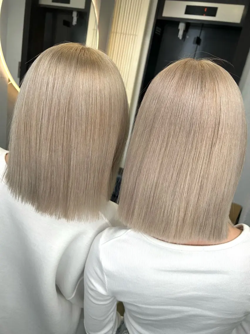 ミディアム カラー ベージュカラー ミルクティーベージュ ヘアカラー トリートメント Giselハヤシ ケンタのヘアスタイル
