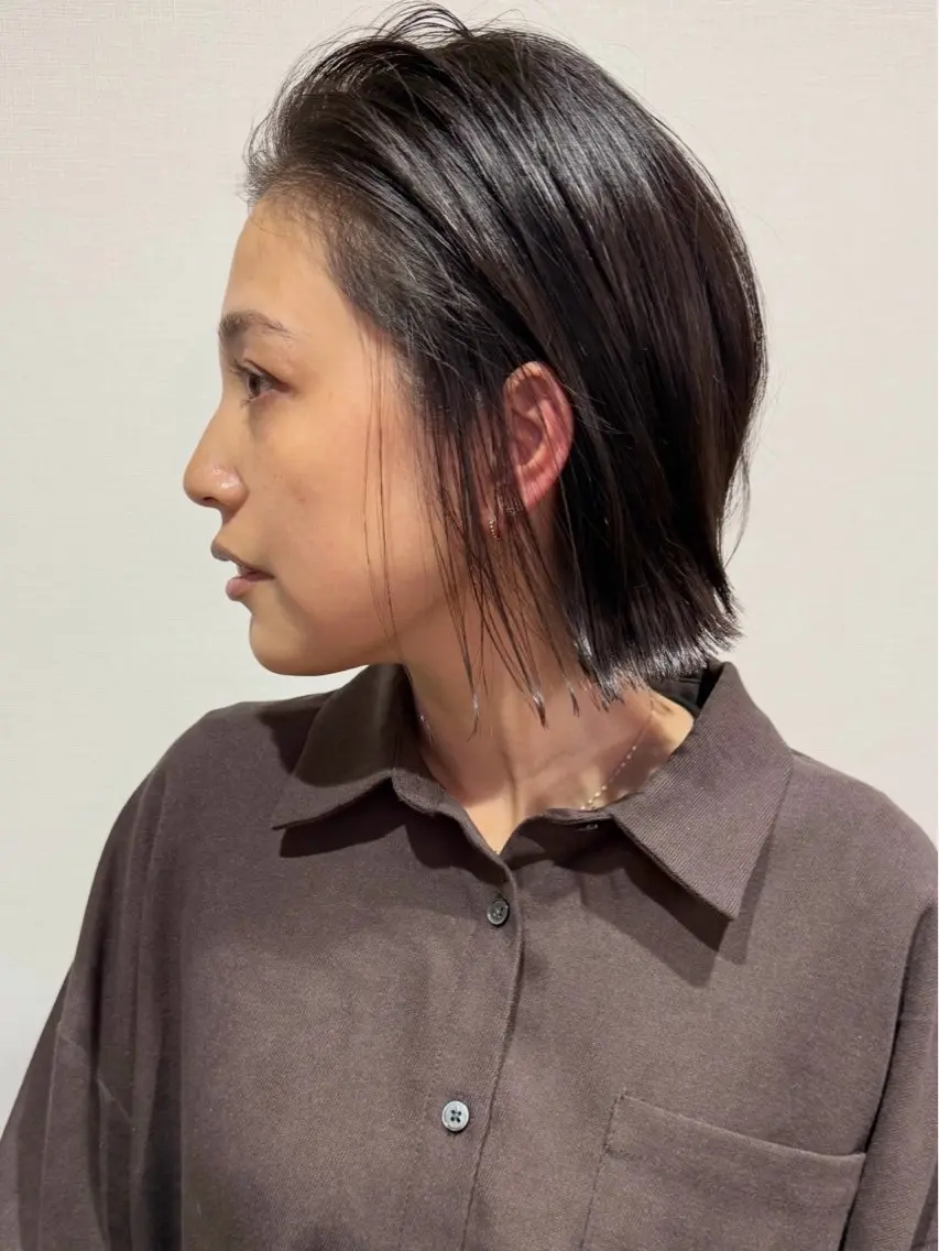 ショート カラー ボブ カット ヘアカラー トリートメント 田室 和幸のヘアスタイル