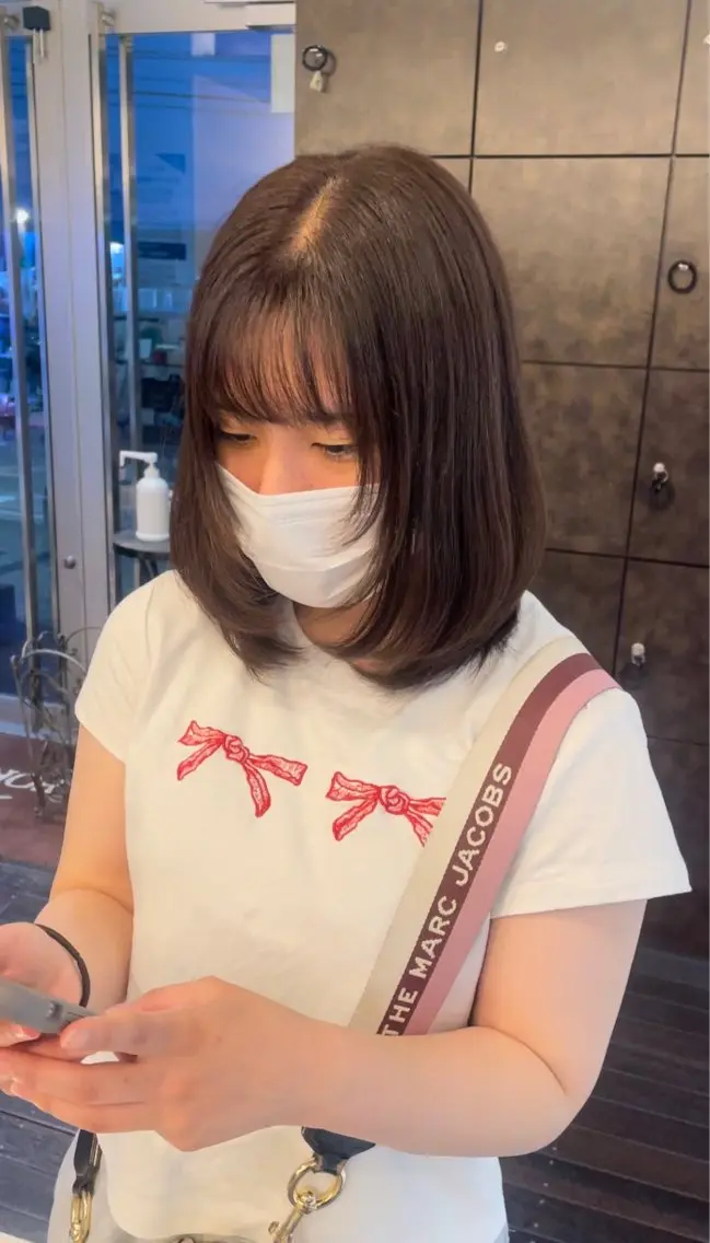 ロング カラー レイヤーカット カット ヘアカラー トリートメント 🤎韓国ヘア ベージュ まゆか🤎のヘアスタイル