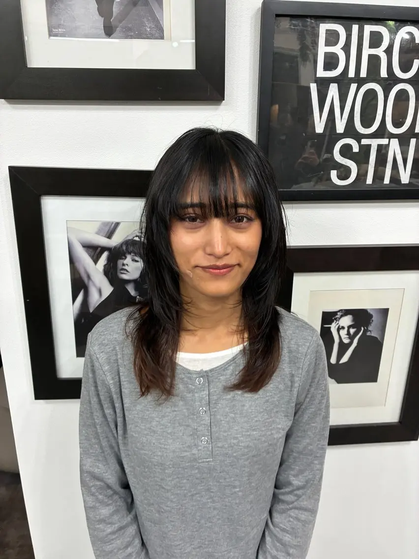 セミロング レイヤーカット 似合わせカット カット ヘアカラー FJ Kaminokeのヘアスタイル