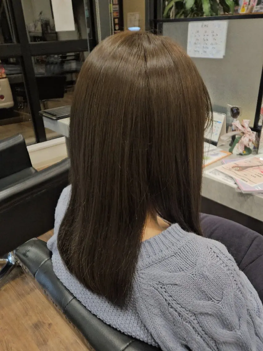 ミディアム カラー ヘアカラー トリートメント 関口 友菜のヘアスタイル