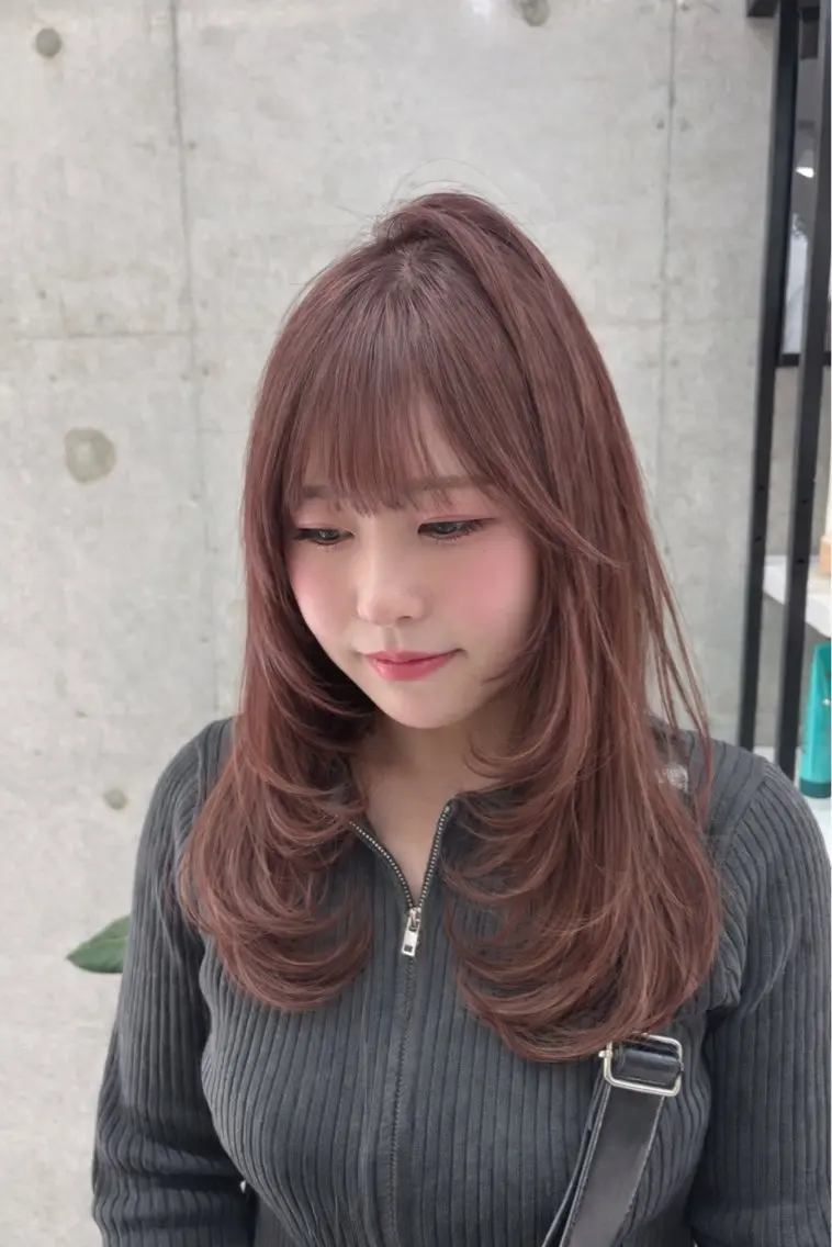 ロング ピンクブラウン 為谷莉世/ハイトーン /大宮のヘアスタイル