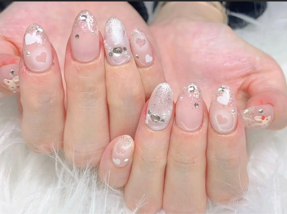 ネイル フットネイル フレンチネイル ガラスフレンチ マグネットネイル ニュアンスネイル hami nailのネイルデザイン