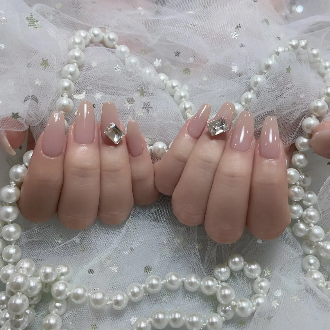 ネイル アートネイル フラッシュネイル フレンチネイル ガラスフレンチ グラデーション M2beauty Renaのネイルデザイン