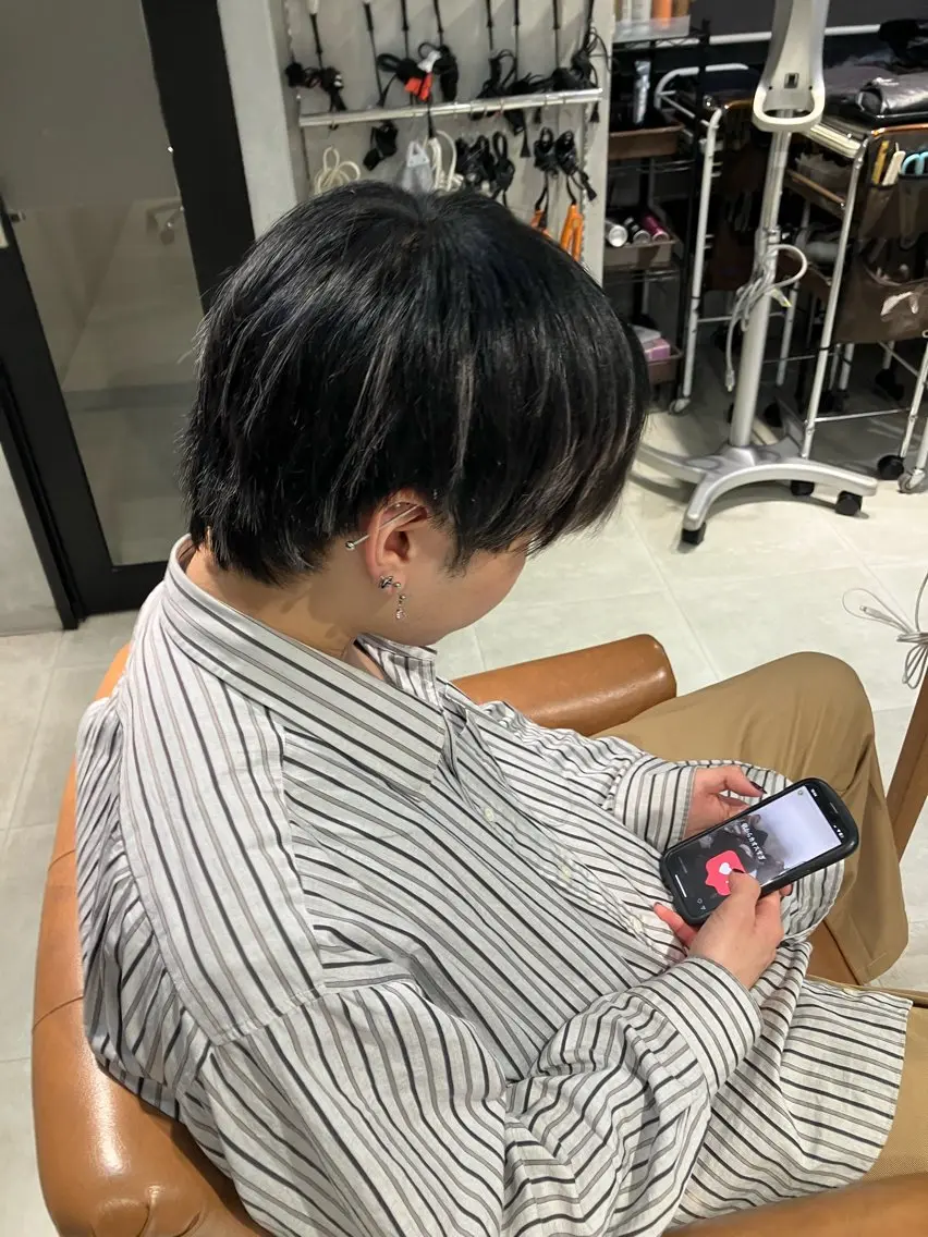 ショート カラー ヘアアレンジ メンズ 宇都宮美容室 ちなのヘアスタイル