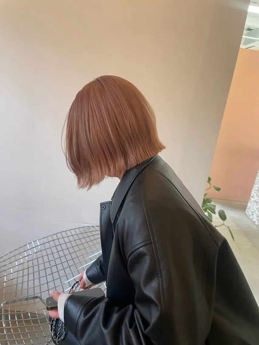 ショート ボブレイヤー ボブ レイヤーカット HITOMI 福岡パーマのヘアスタイル