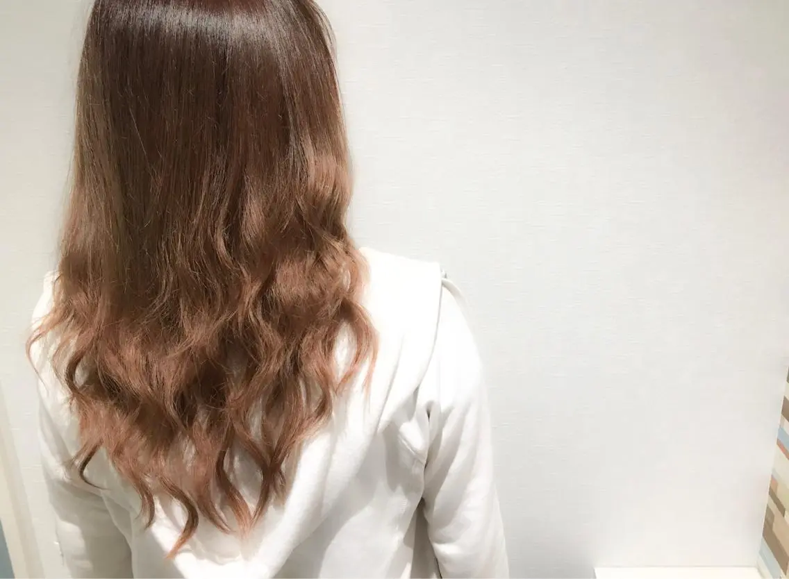 セミロング カラー ブラウンカラー オレンジ stylist Yukieのヘアスタイル
