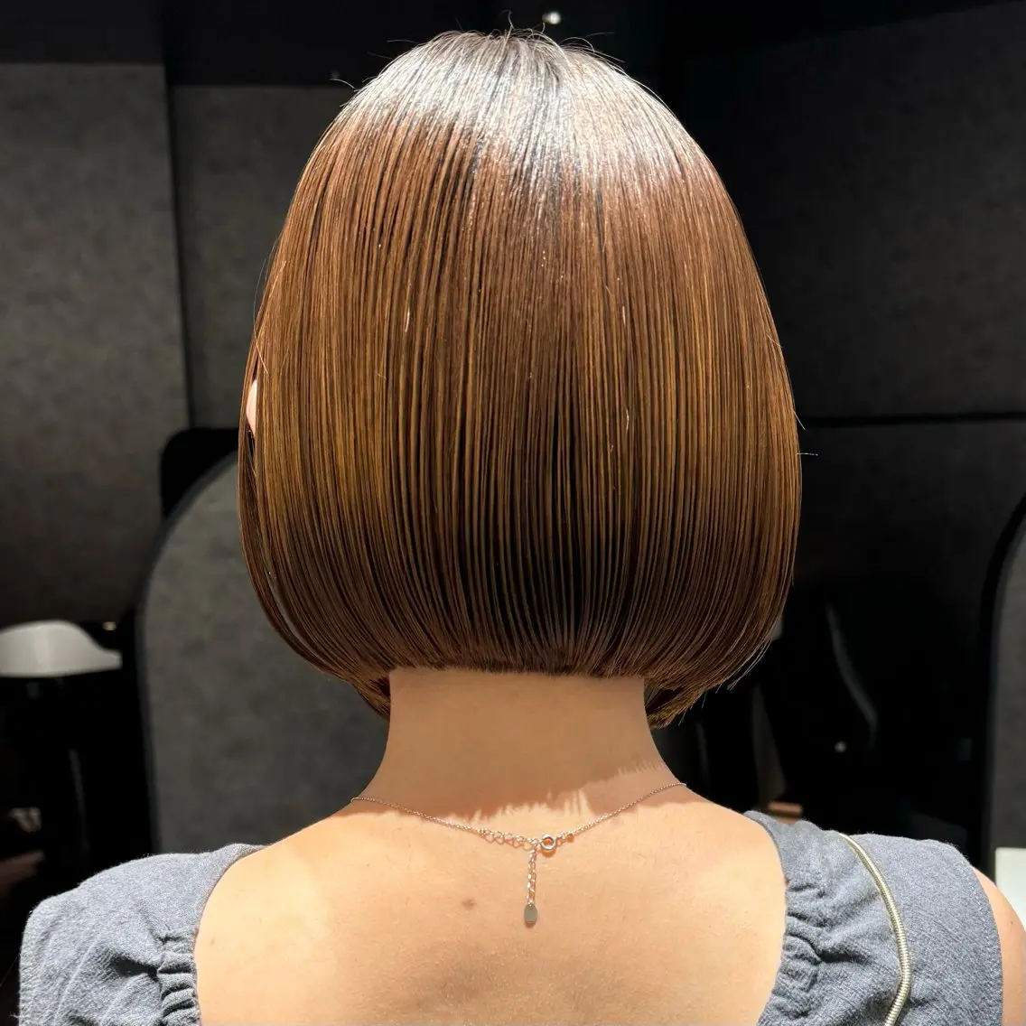 ショート ボブ ヘアカラー トリートメント ひなた あゆみのヘアスタイル