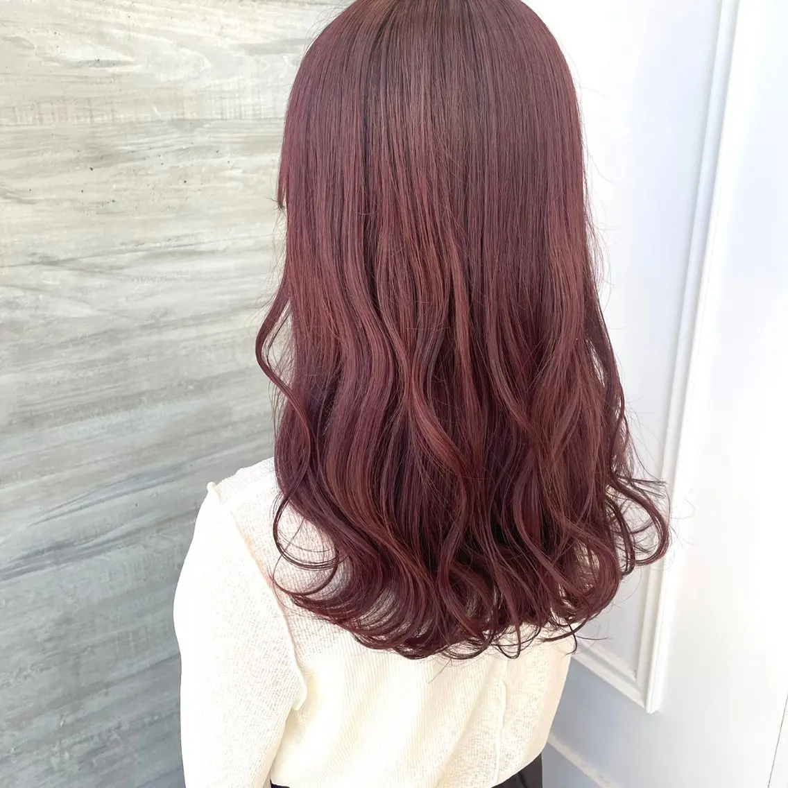 セミロング カラー ダブルカラー ピンクカラー ParveMix いしいまお🌼のヘアスタイル