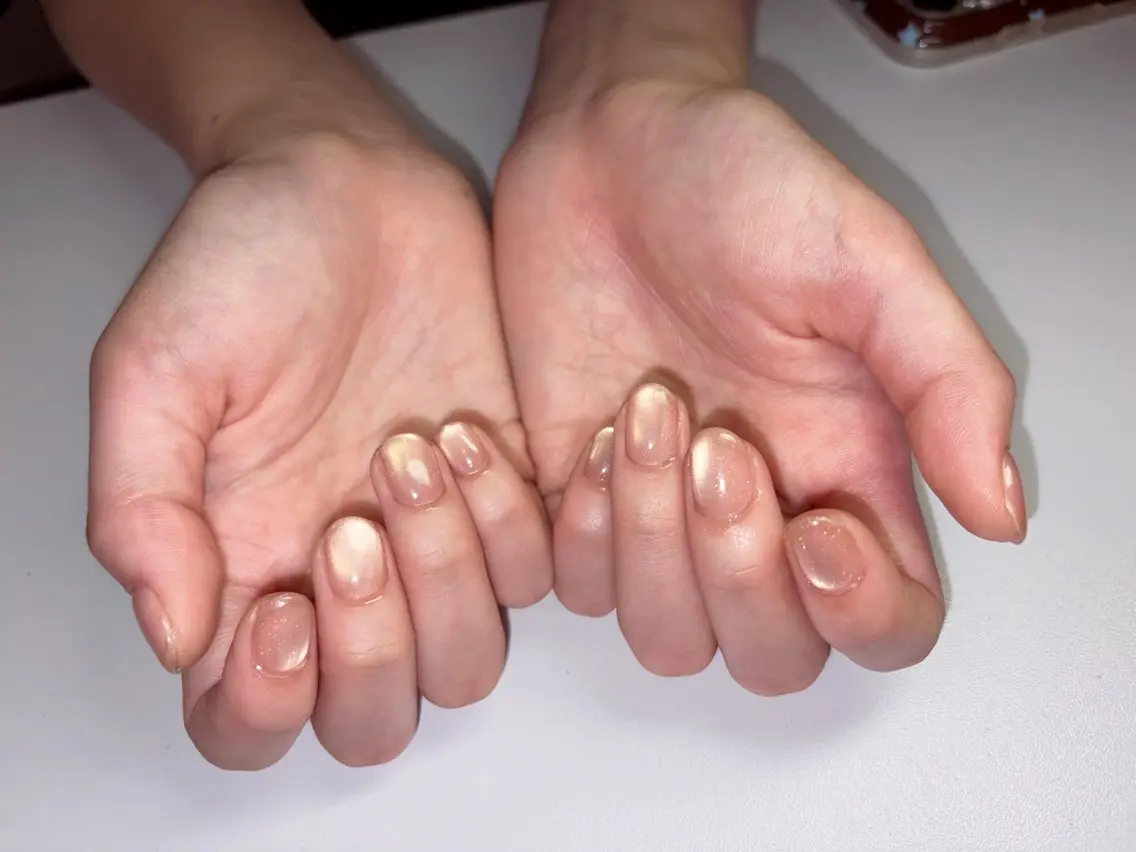 ネイル フラッシュネイル フラッシュマグ マグネットネイル マグネットワンカラー ワンカラーネイル ハンドネイル nailme!/松下 侑未のネイルデザイン