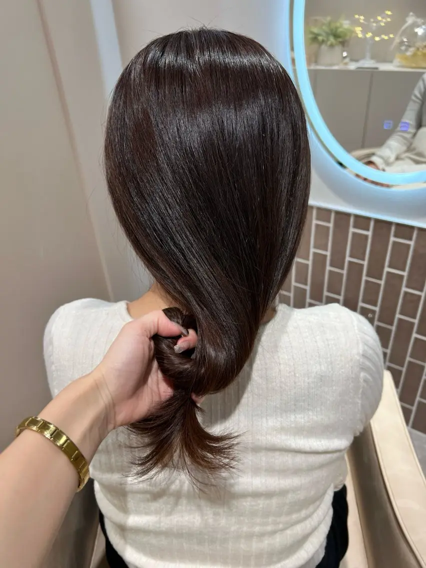 カラー ベージュカラー ブリーチ 透明感カラー グレージュ ブリーチなしカラー カット ヘアカラー トリートメント lane HAIR 【大阪京橋】KISAのヘアスタイル