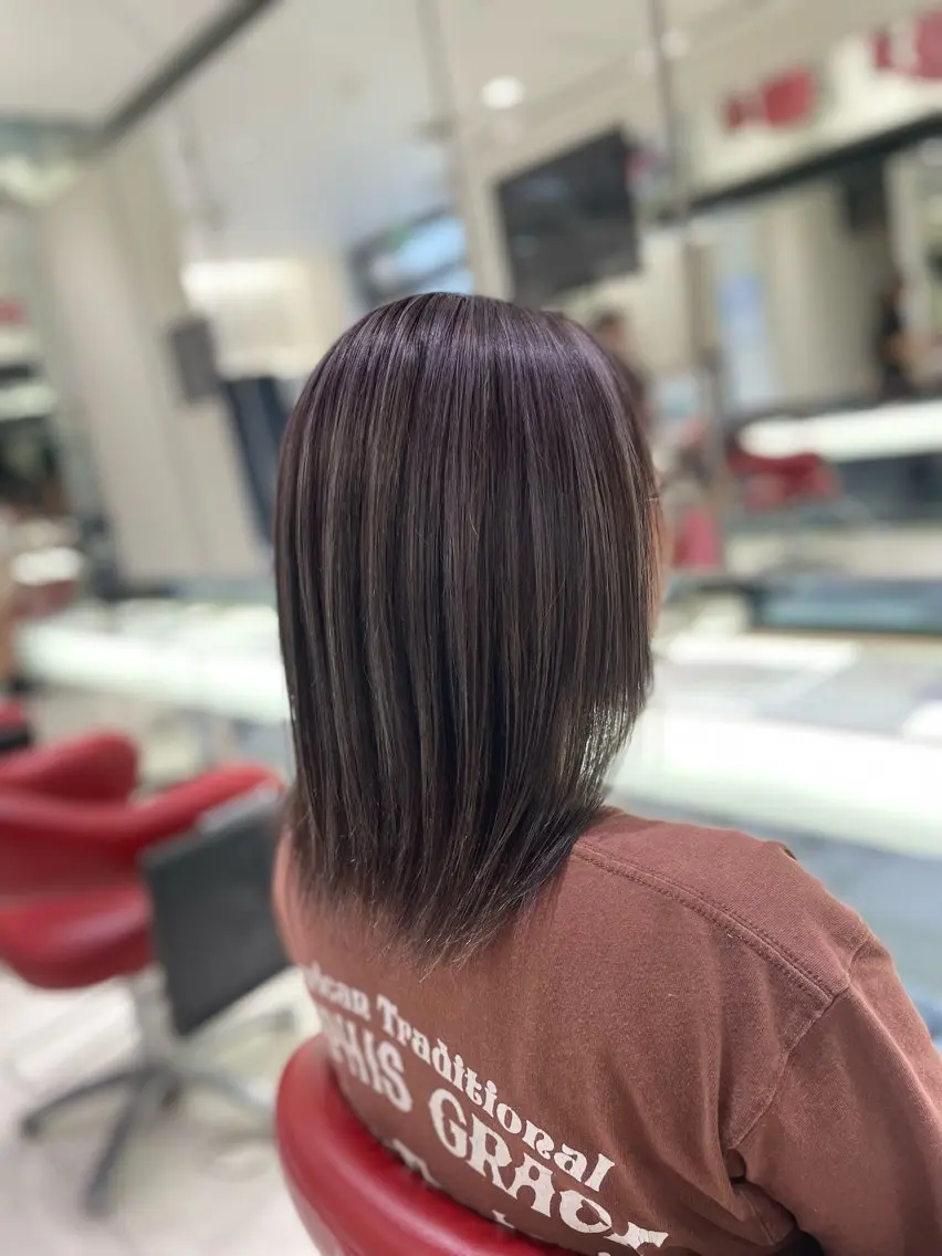 ミディアム カラー ブリーチ ハイライトカラー ハイライト ヘアカラー NYNY南草津店 桂嵩太のヘアスタイル