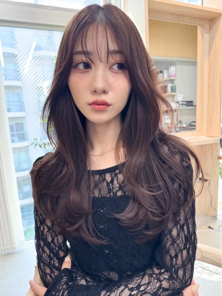 ミディアム カラー ヘアカラー 艶髪透明感カラー / まあやのヘアスタイル