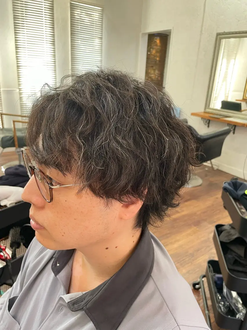 メンズ ヘアカラー パーマ 下林 雅明のヘアスタイル