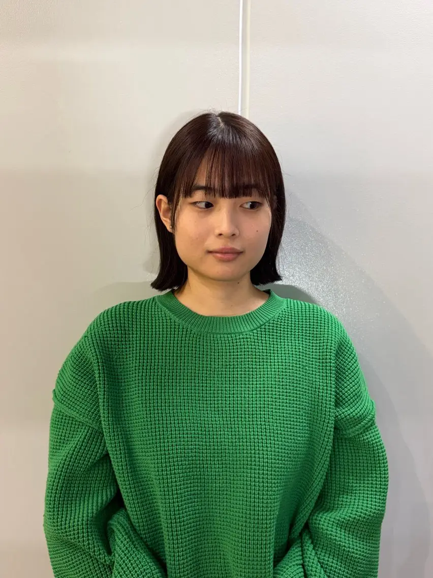 ミディアム カラー ブラウンカラー ボブ 外ハネヘア カット MEG ✨のヘアスタイル