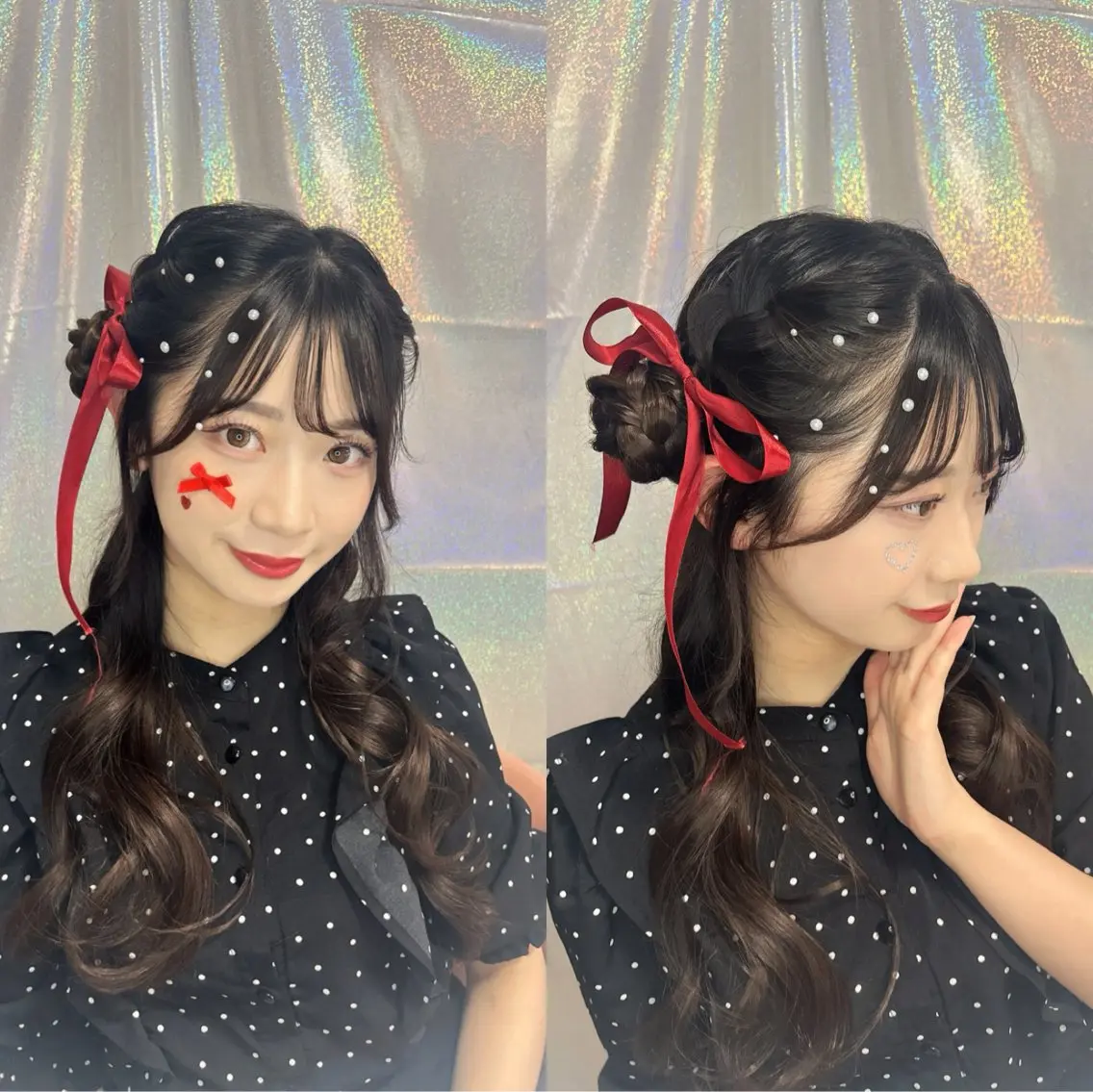 💝ライブ参戦当日にかわいく💝激盛れヘアアレンジ🫧🎀の写真