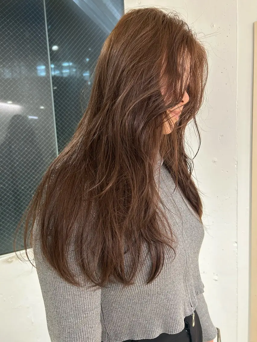 ロング カラー カット ヘアカラー トリートメント ケアパーマ/ケアブリ ーチdaisukeのヘアスタイル