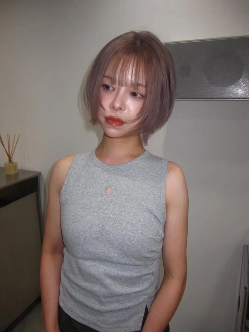 ミディアム カット ヘアカラー トリートメント 天神大名/カラー特化 レイヤー/似合わせのヘアスタイル