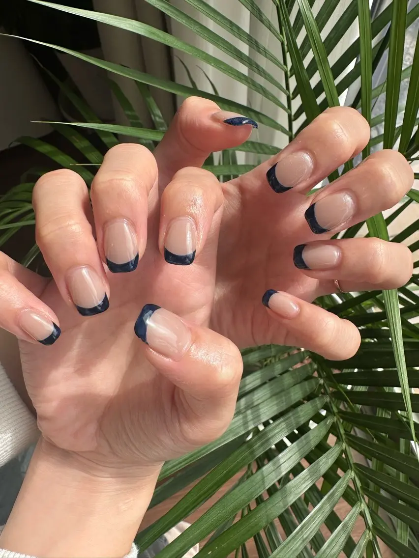 ネイル フレンチネイル ネイビー As nailのネイルデザイン