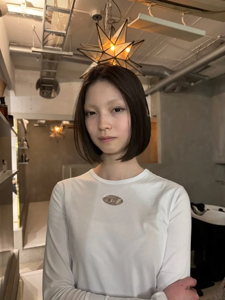 ミディアム 松原 千代のヘアスタイル