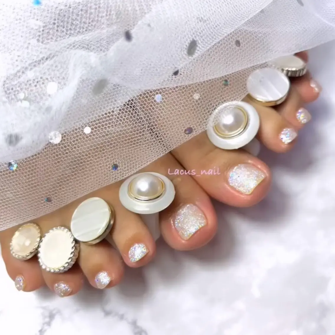 ネイル フットネイル シンプルネイル Nail Salon Lacusのネイルデザイン
